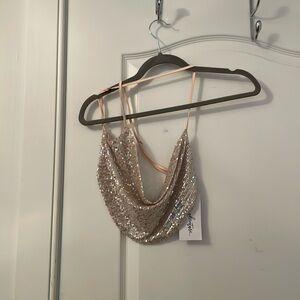 12TH TRIBE SPARKLY CROP TOP SIZE M WITH TAGS